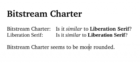 Bitstream Charter vs. Liberation Serif