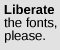 Liberation Sans typeface, font example