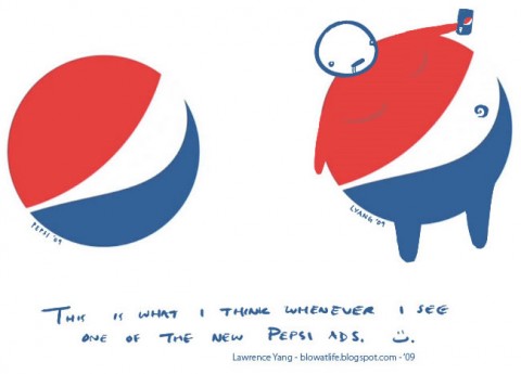 Pepsi logo: blow at life