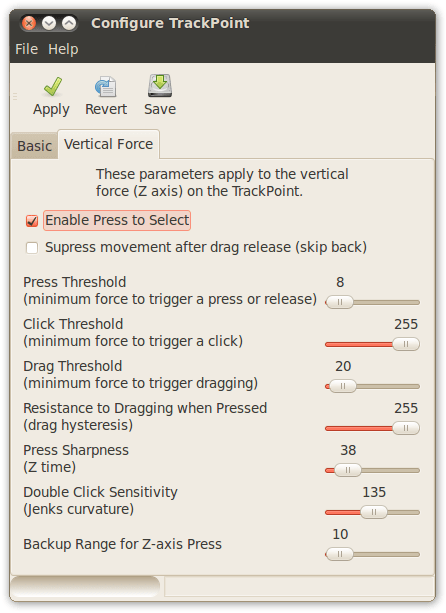 Configure TrackPoint for Ubuntu