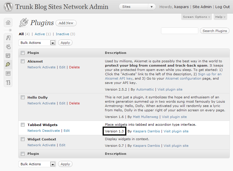Tabbed Widgets Update: Version 1.3 (WordPress) — Kaspars Dambis