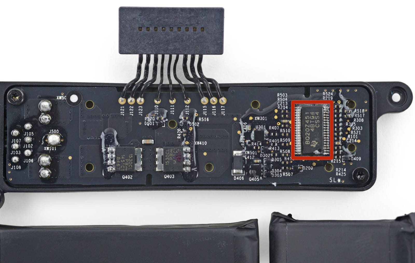 TI BQ20Z451 Battery Fuel Gauge in MacBook Pro