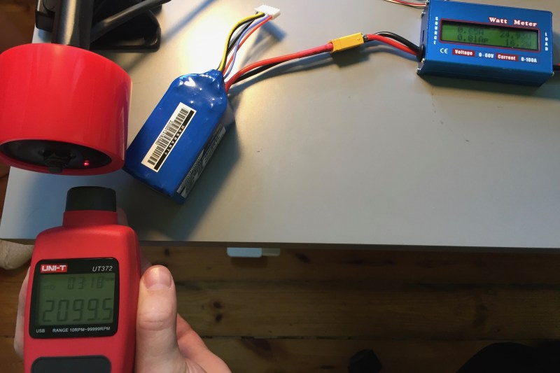 Measuring the KV rating and speed of the Maytech 70mm hub motor