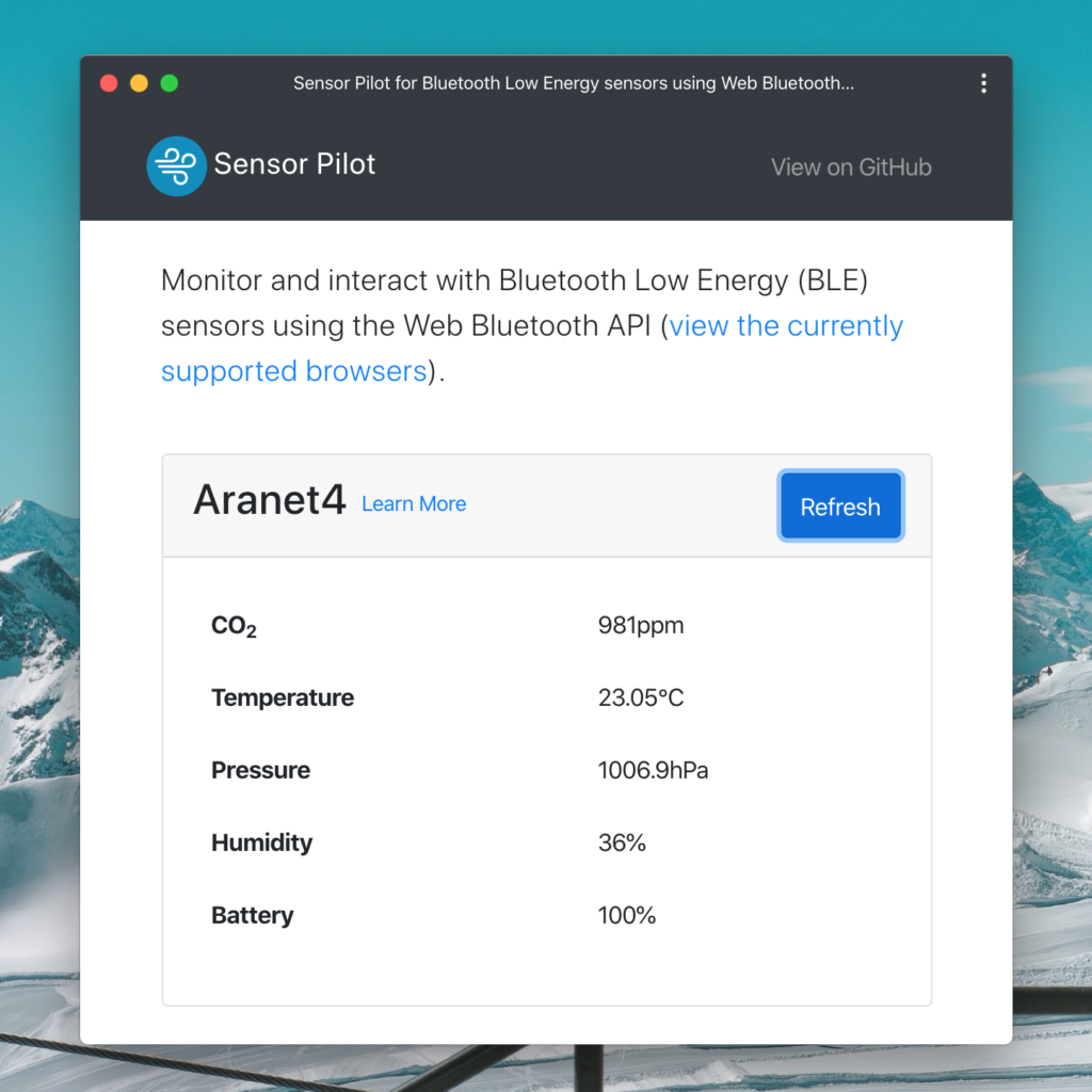 Sensor Pilot Progressive Web App for Bluetooth Sensors as an app