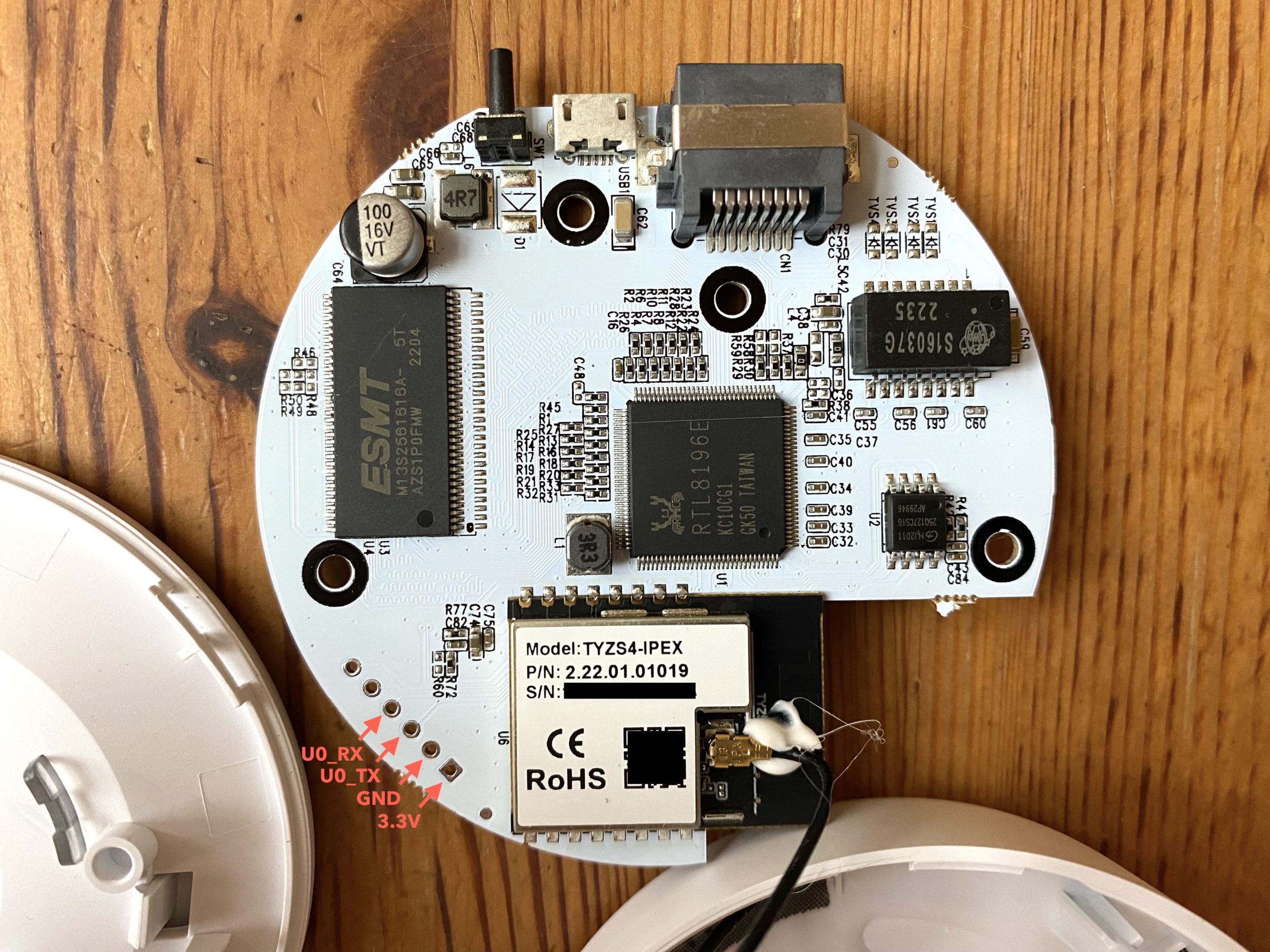 NEO NAS-ZW05B0 Zigbee HomeKit Hub with Tuya TYZS4-IPEX radio controller